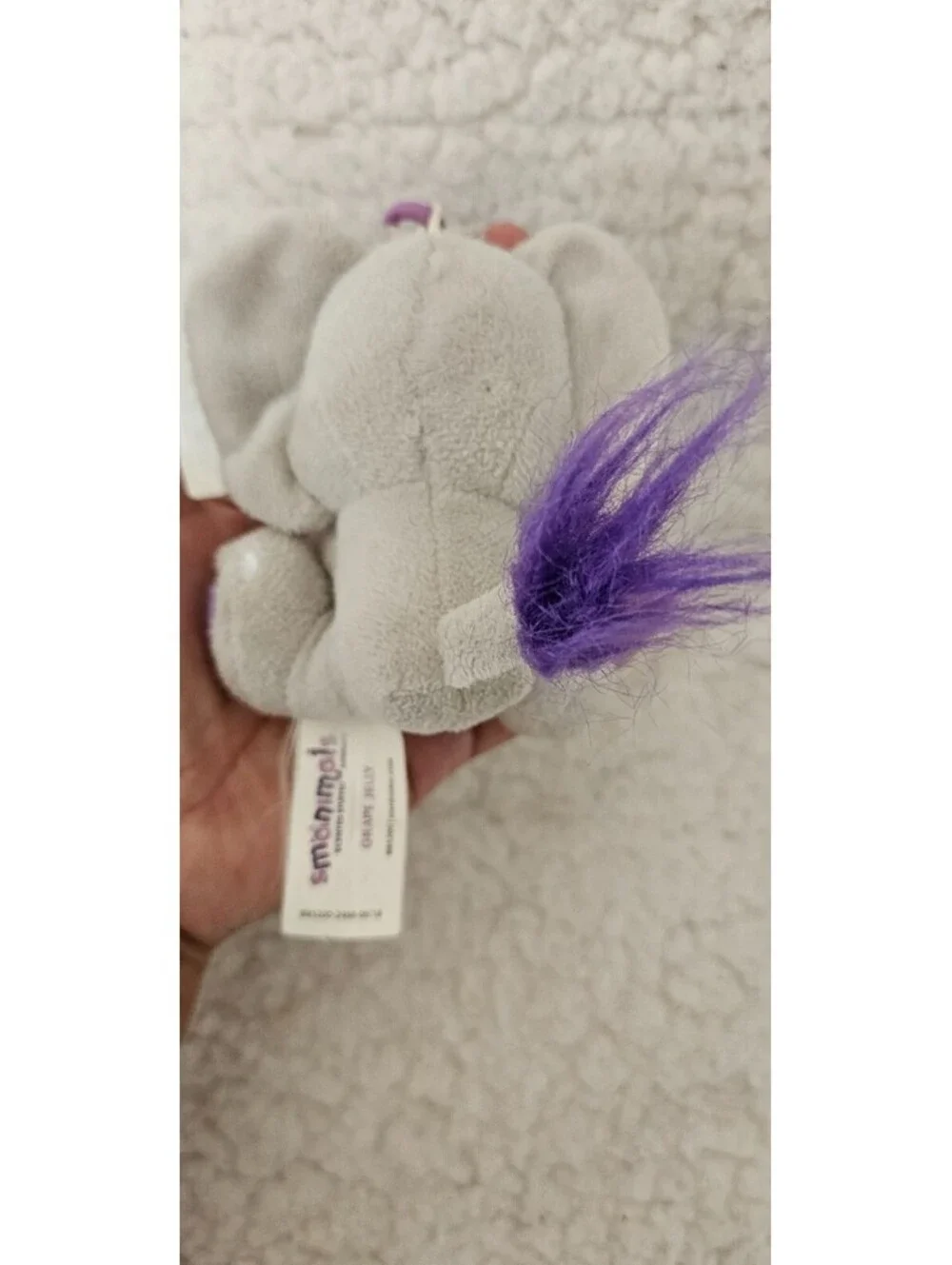 Smanimals Backpack Buddy Elephant Grape Jelly Scented Keychain 4